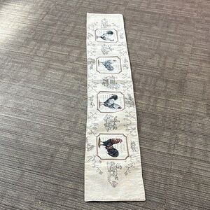 Vintage Tapestry Table Runner with Portraits